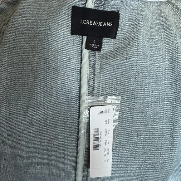 J. Crew Denim Trench Coat Double Breasted Collar Light Denim Woman's Large - Picture 11 of 15
